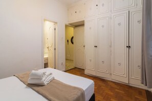 Blackout curtains, iron/ironing board, free WiFi, bed sheets