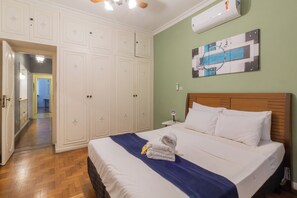 Blackout curtains, iron/ironing board, free WiFi, bed sheets