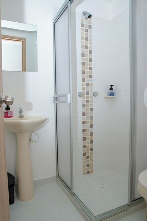 Towels, soap, toilet paper