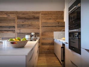 Fridge, microwave, oven, stovetop - Loft Saeko - great outdoors and cosy interior for 8 - OVO Network (Cohennoz)