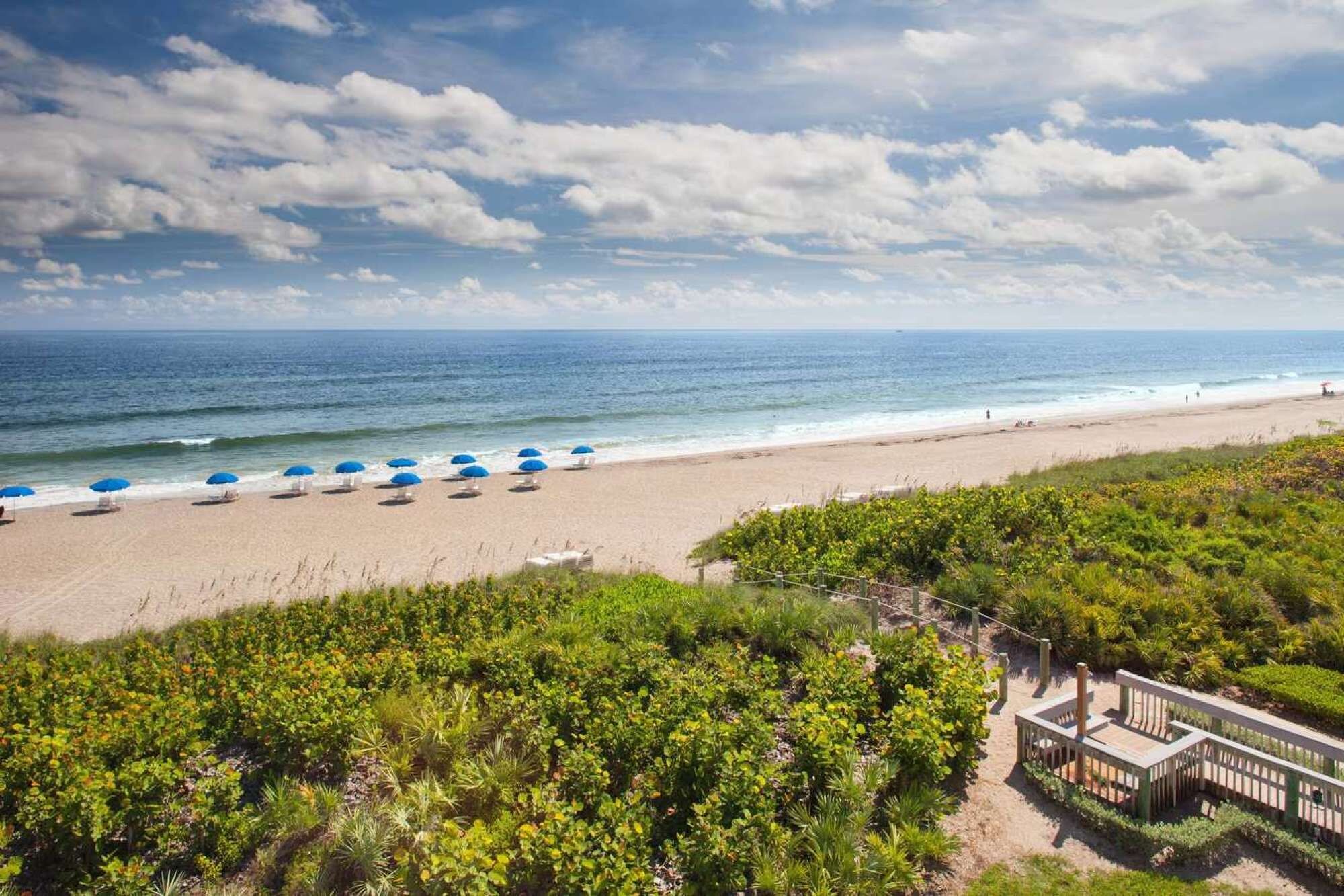 Treasure Coast Shoreline: Uncrowded beach, ocean waves &amp; sand dunes