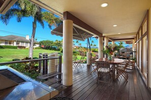 Outdoor dining - Luxe Oceanview Getaway w/ Heated Pool & Epic Sunrise (As Seen on TV) (Koloa)