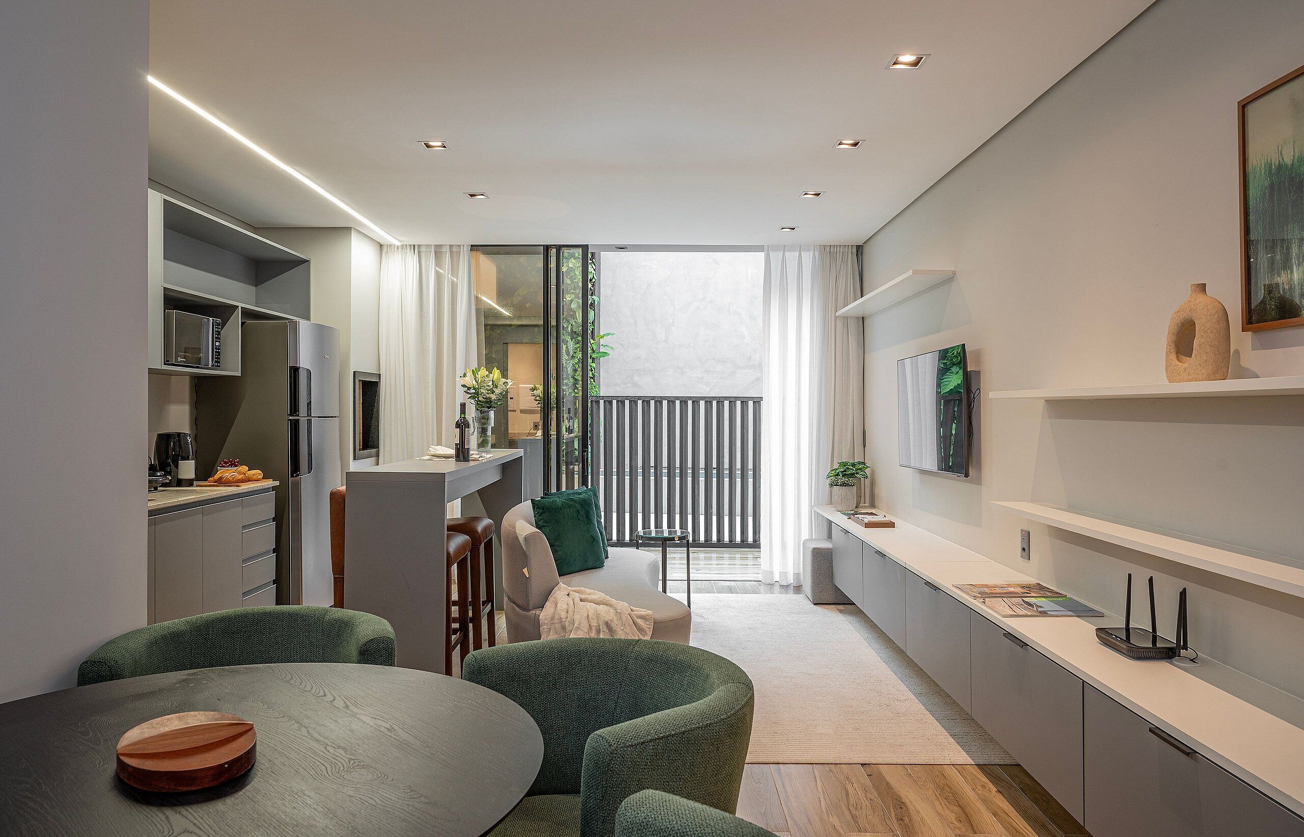 Elite appartement | Woonruimte | Een 40-inch smart-tv met digitale zenders