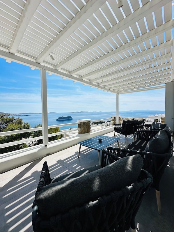 Superior Apartment, Sea View | Terrace/patio