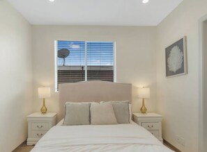 2 bedrooms, iron/ironing board, WiFi, bed sheets