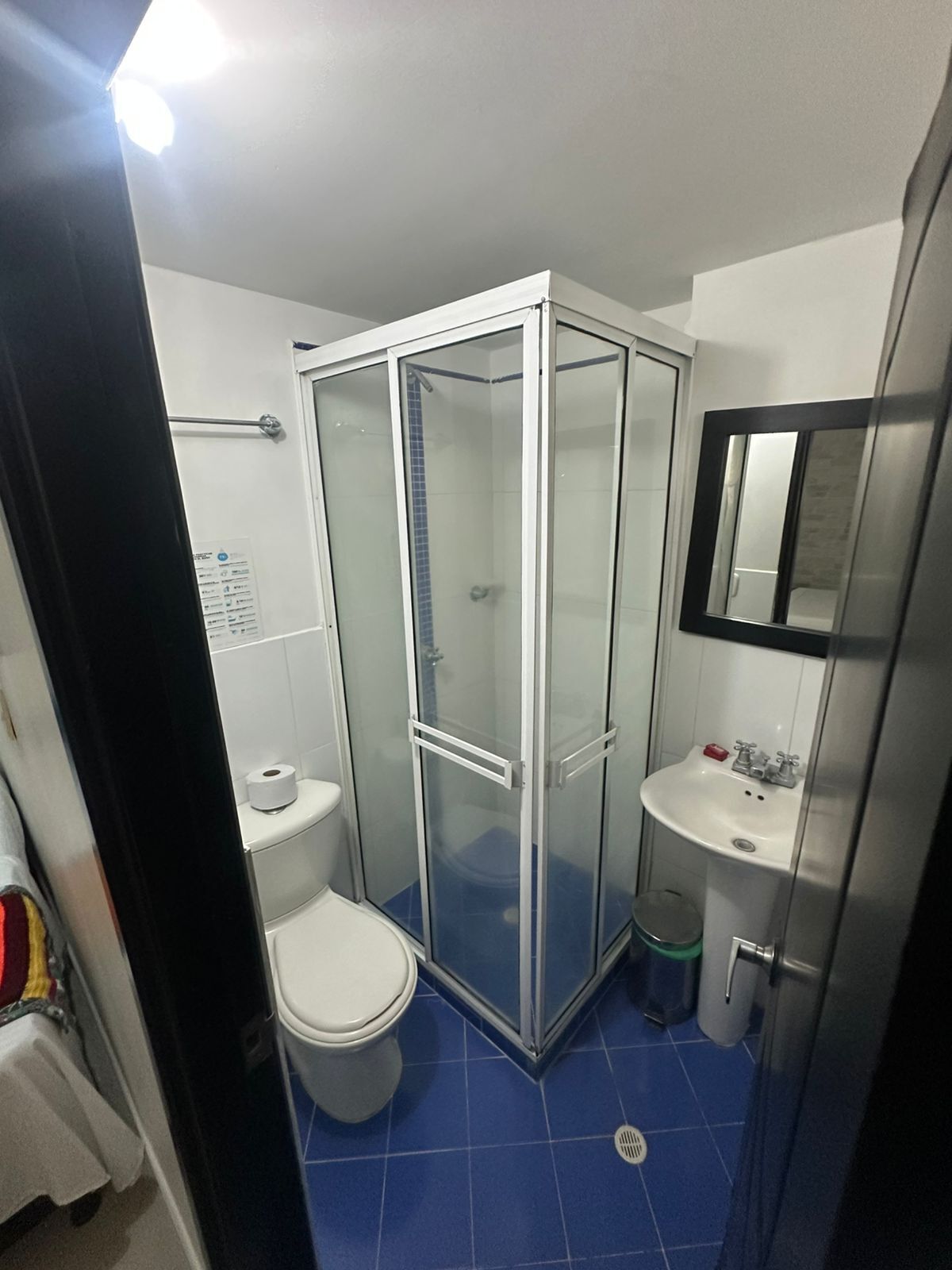 Basic Double Room | Bathroom | Shower, towels, soap, toilet paper