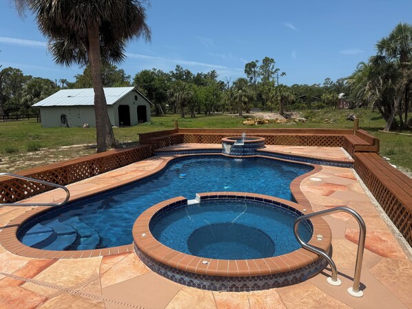 屋外プール、温水プール