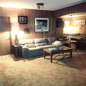 Smart TV, DVD player, books, video library