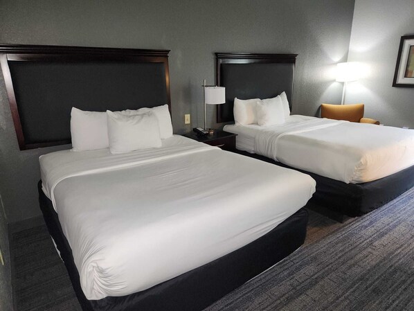 Standard Room, 2 Queen Beds, Non Smoking | Premium bedding, down comforters, pillowtop beds, desk