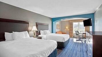 Deluxe Room, 2 Queen Beds, Non Smoking | Premium bedding, down duvets, pillow-top beds, desk