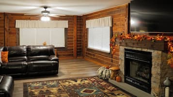 TV connectée, cheminée