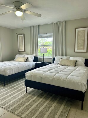 2 bedrooms, iron/ironing board, WiFi, bed sheets