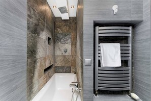 Hair dryer, towels