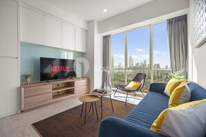 Appartement, 2 slaapkamers, uitzicht op de stad | Woonruimte