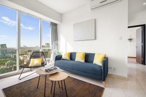 Lejlighed - 2 soveværelser - byudsigt | Opholdsområde