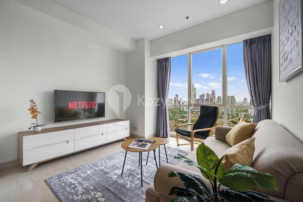 アパートメント 2 ベッドルーム シティビュー | リビング エリア