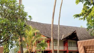 En la playa, playa de arena blanca, snorkel y bar en la playa