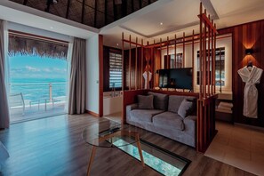 奢華單棟小屋, 湖景 | 高級寢具、迷你吧、房內夾萬、書桌
