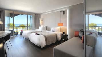 Ropa de cama de alta calidad y minibar