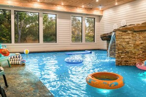 Indoor pool, a heated pool