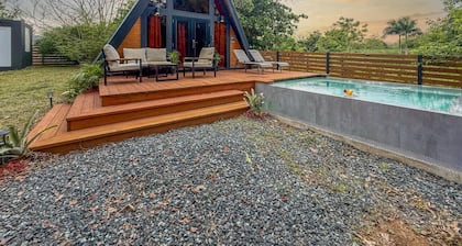 Africa787 | A-Frame Wood House W/Pool @ Lajas