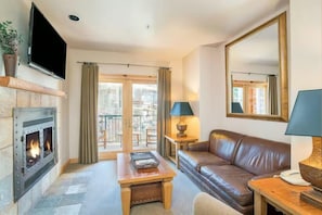 TV, fireplace - Mountain Village Getaway with Pool & Hot Tub (Mountain Village)