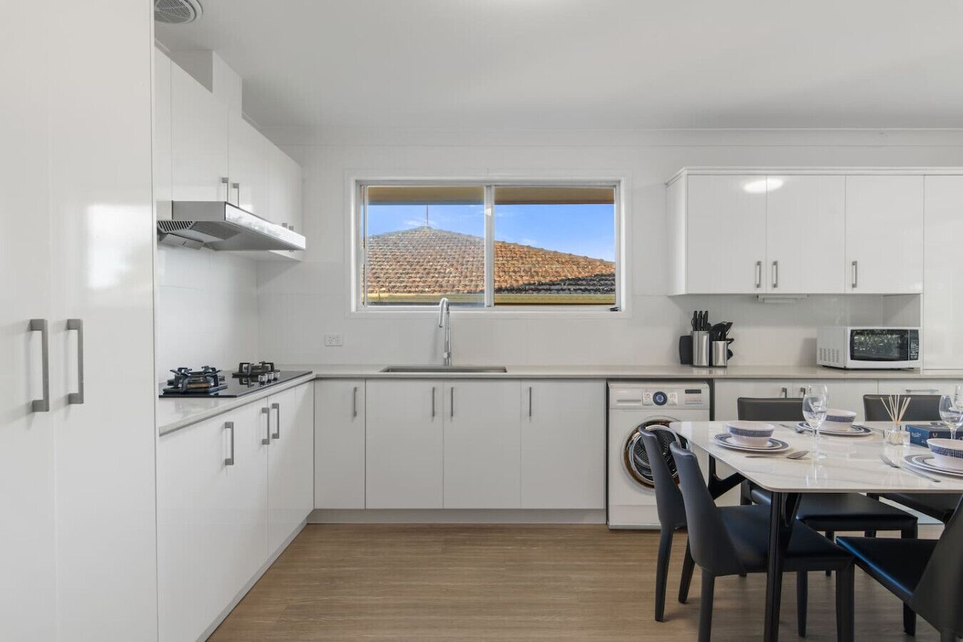 Fridge, microwave, stovetop, toaster