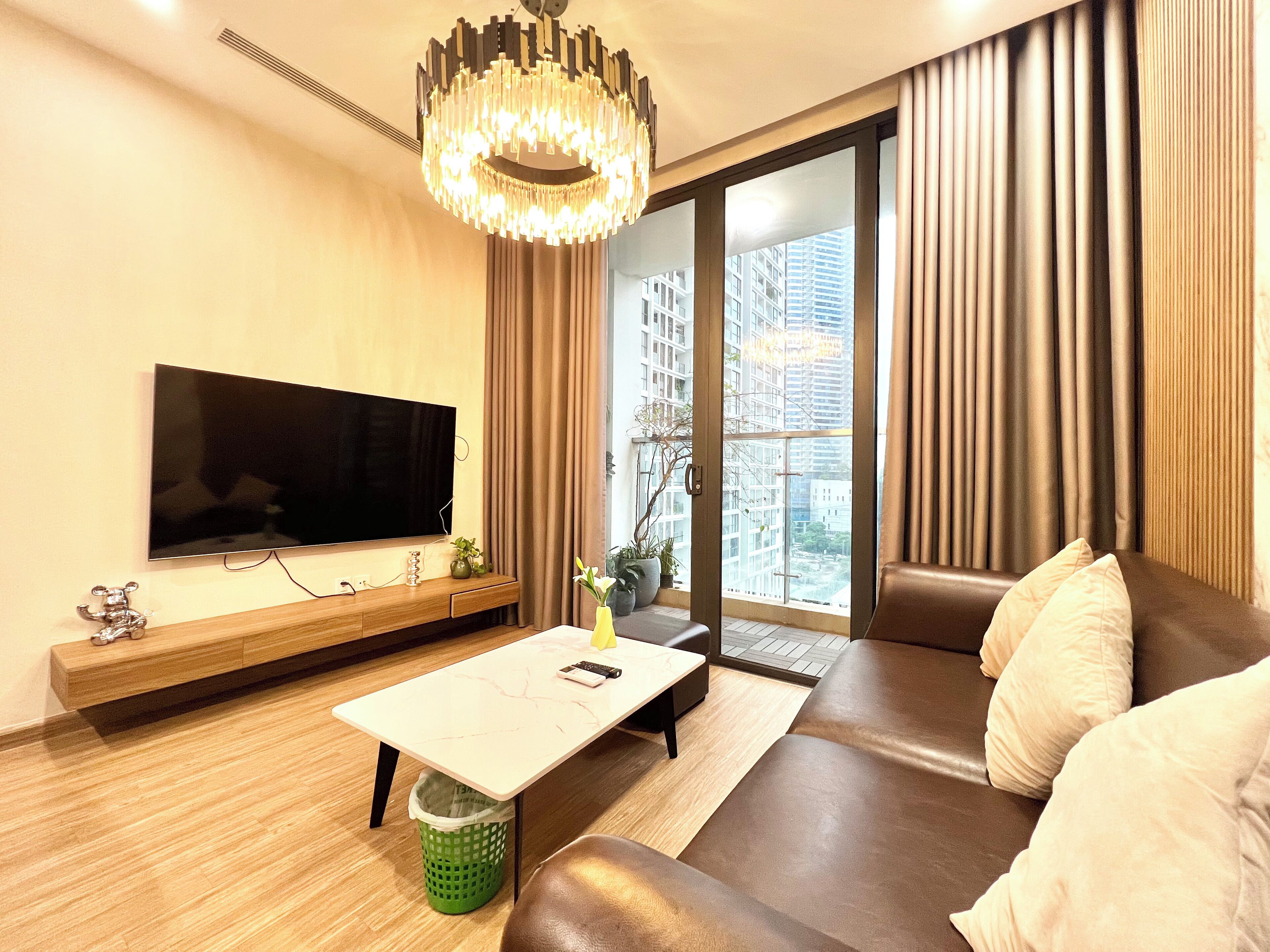 Apartamento superluxo, 2 quartos, vista para a cidade | Área de estar