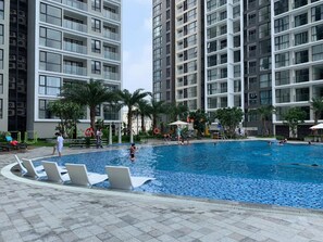 Indoor pool, seasonal outdoor pool