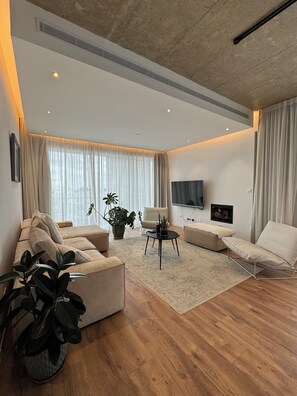 Smart TV, fireplace - 2 bedroom luxury penthouse near city centre (Nicosia)
