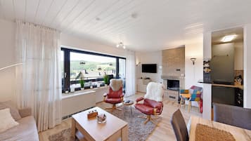 Fernseher, Kamin, Videospiele, DVD-Player