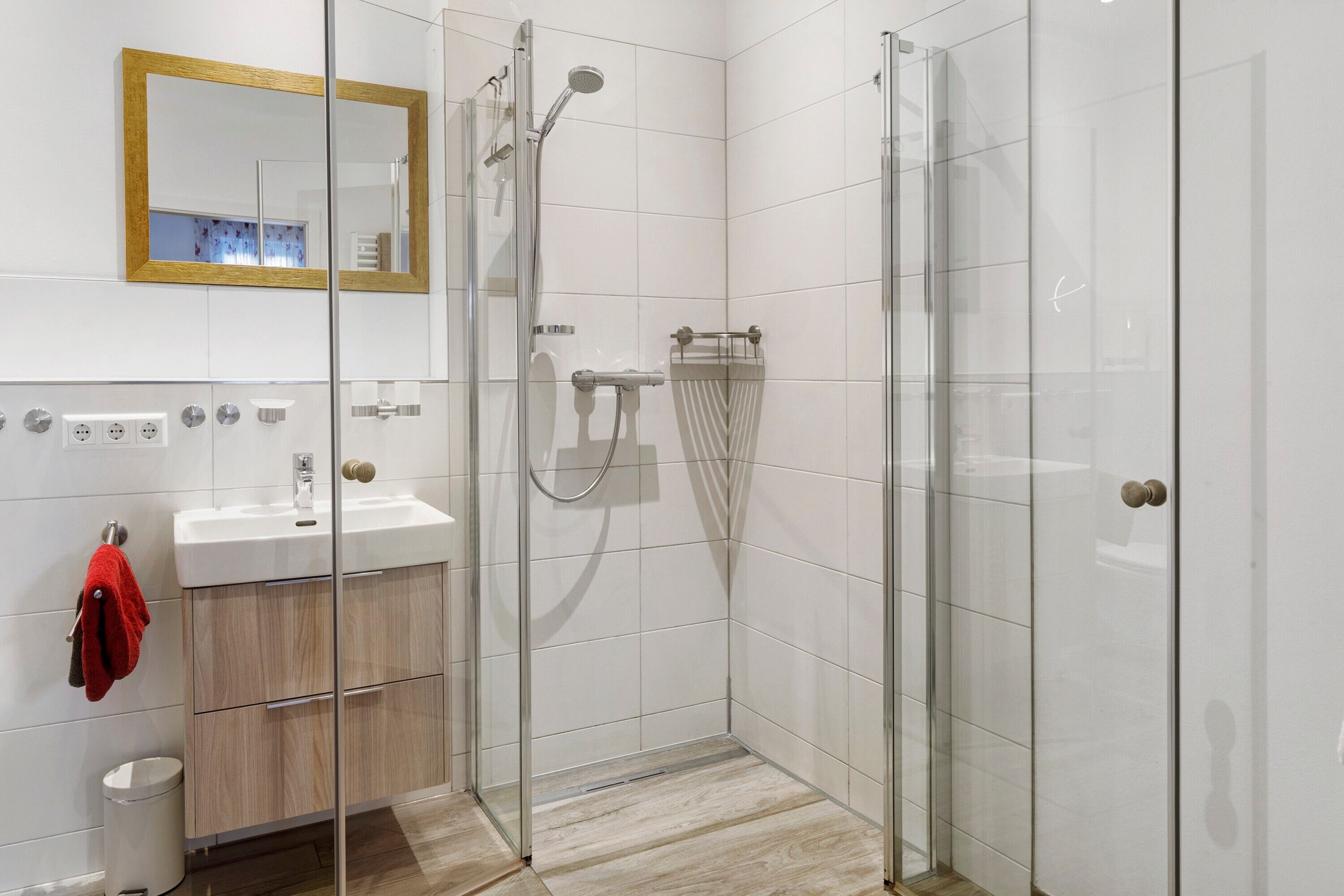 Shower, hair dryer