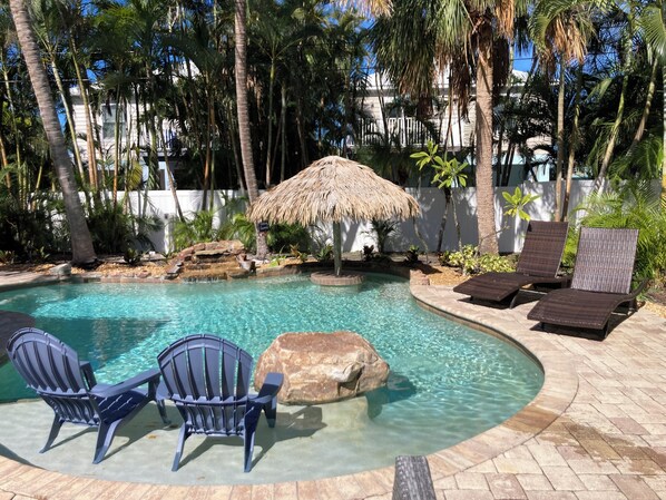 Outdoor pool, a heated pool