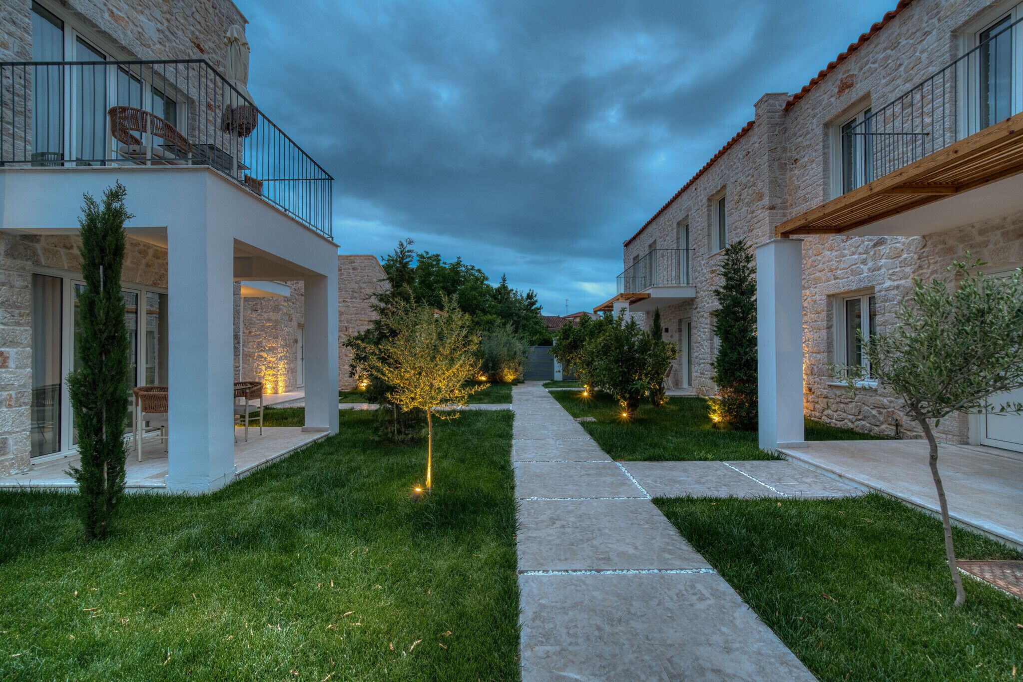 Front of property – evening/night