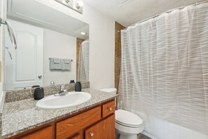 Free toiletries, hair dryer, towels