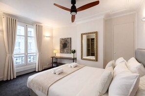 Departamento superior, vista al patio | 1 habitación, tabla de planchar con plancha y wifi gratis 