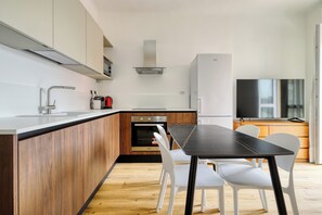 Apartment, 1 Double Bed with Sofa bed, Balcony | Private kitchen | Espresso maker, electric kettle, dining tables - 1-Bed apartment with balcony near subway (Milan)