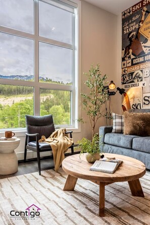 Smart TV, books, stereo, offices