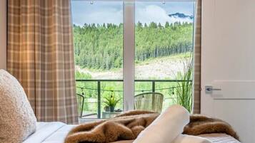 2 bedrooms, desk, iron/ironing board, travel crib