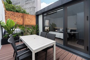 Twin Room, 1 King Bed, Courtyard View | Terrace/patio - Dalat Blanc Villa (Da Lat)