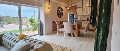 Cottage Deluxe, vue océan | Coin séjour