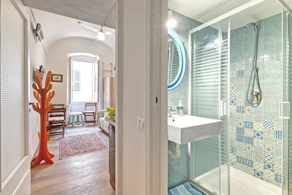 Standard Apartment, Multiple Bedrooms, 2 Bathrooms (Aurora La Petite Maison) | Bathroom | Shower, bidet, towels, soap