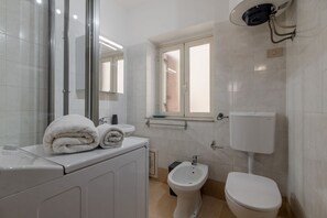 Shower, bidet, towels