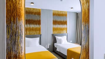 2 bedrooms, free minibar items, in-room safe, individually decorated