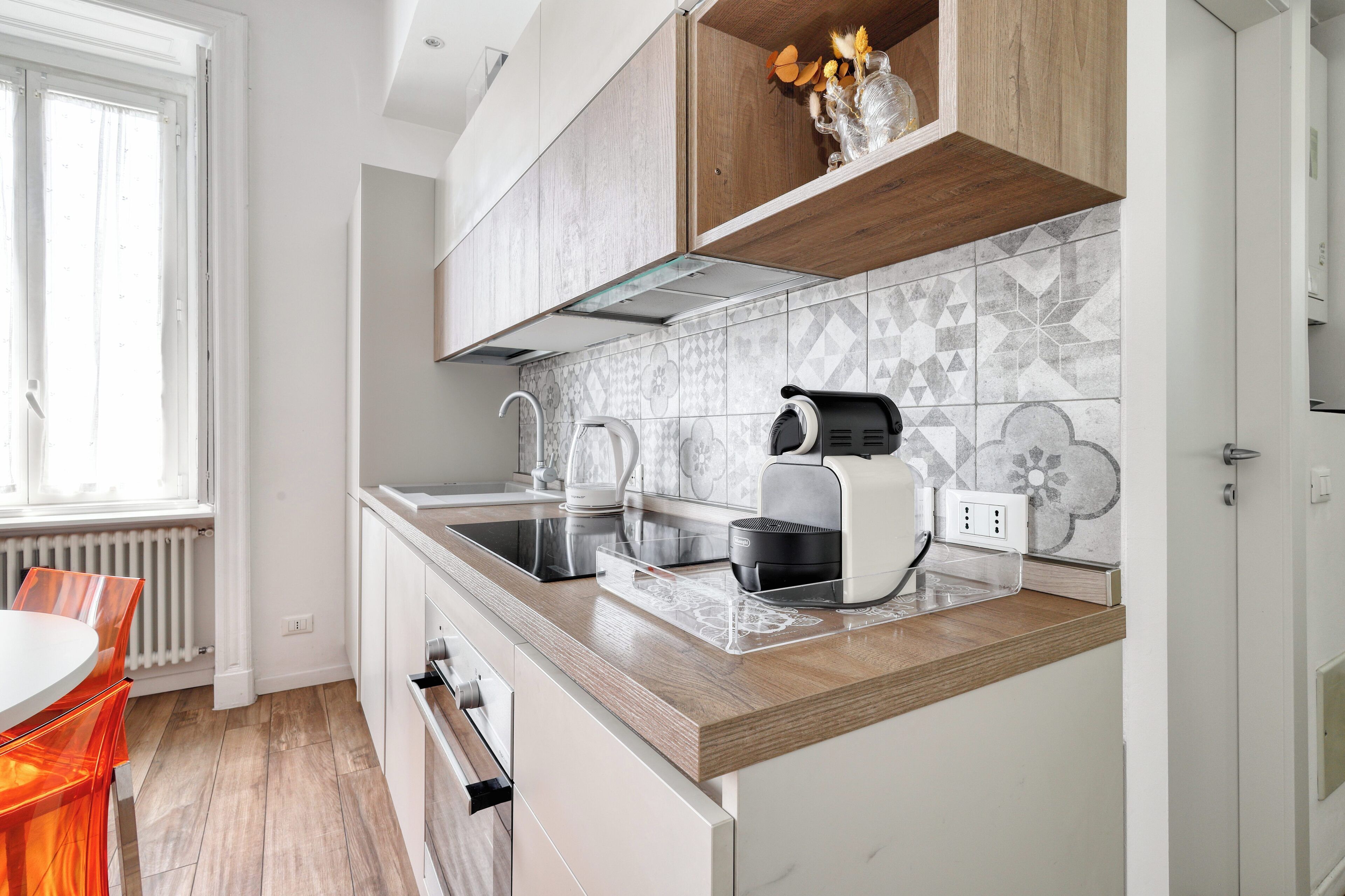 Familie appartement, uitzicht op de stad | Privékeuken | Een waterkoker