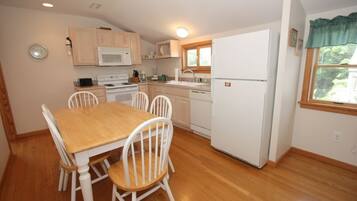 Fridge, microwave, dishwasher, coffee/tea maker