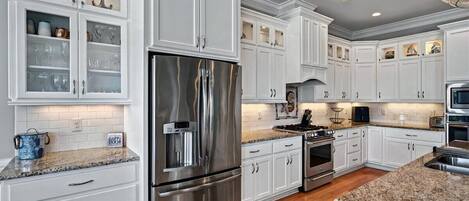 Fridge, microwave, coffee/tea maker