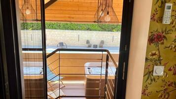 Comfort Double Room, Pool View | Terrace/patio