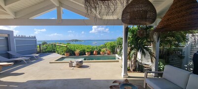 PALM BLUE...Caribbean Pinel Bay