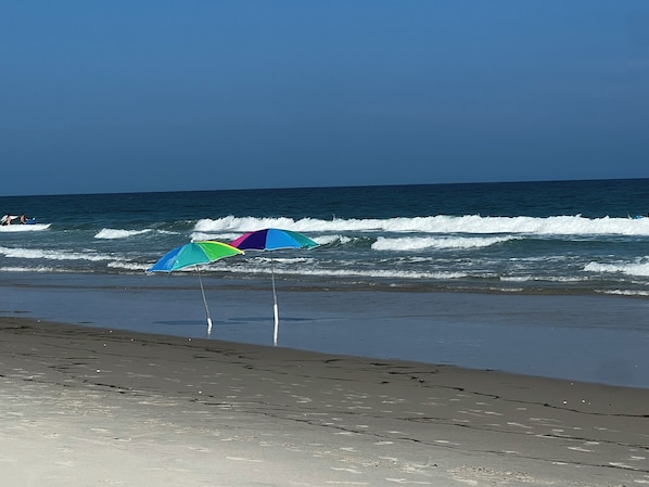 Sun loungers, beach towels